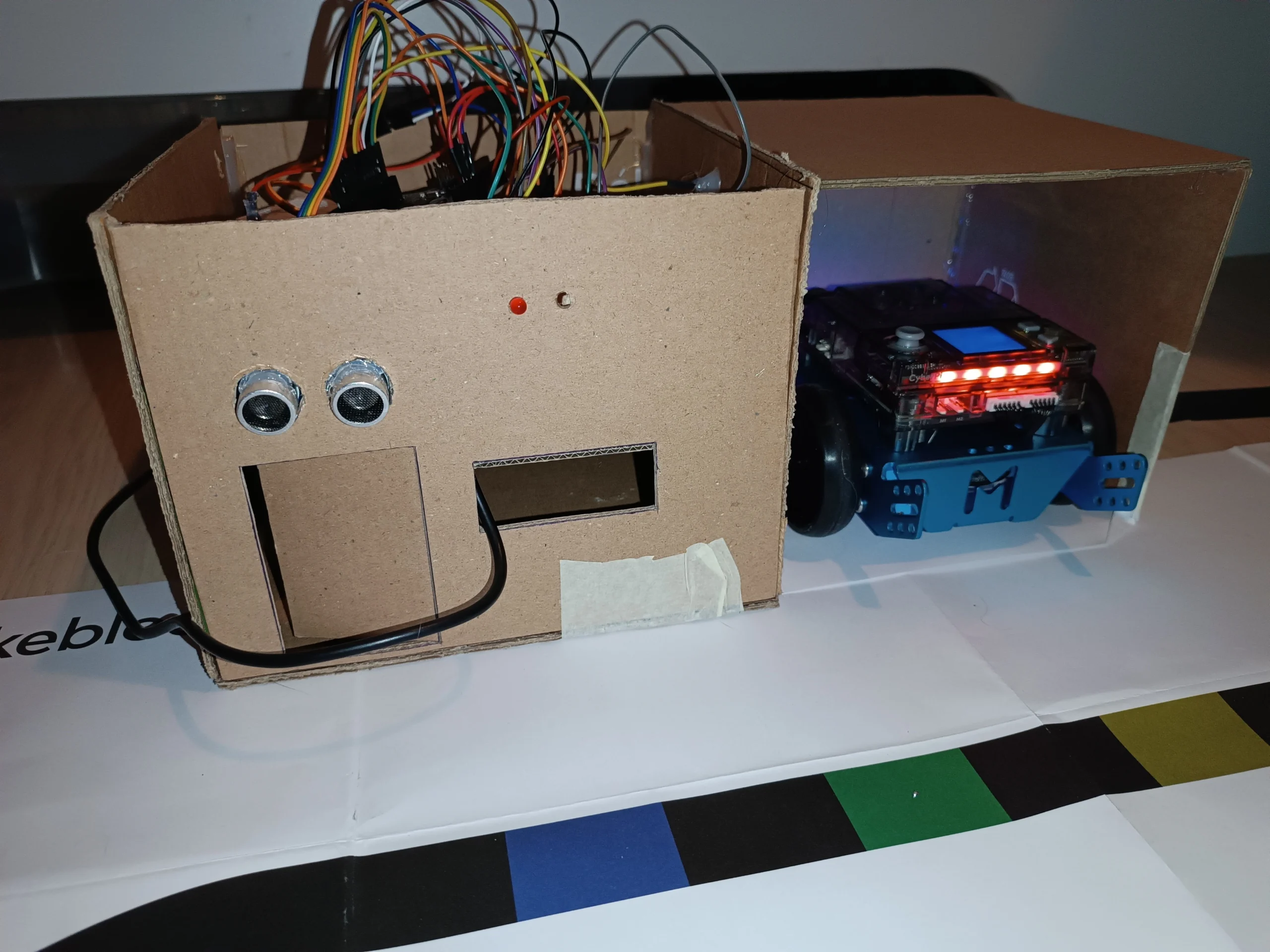 Maquette de la maison automatisée et de la voiture dans son garage